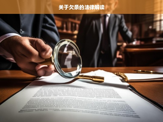 关于欠条的法律解读，欠条的法律剖析与解读